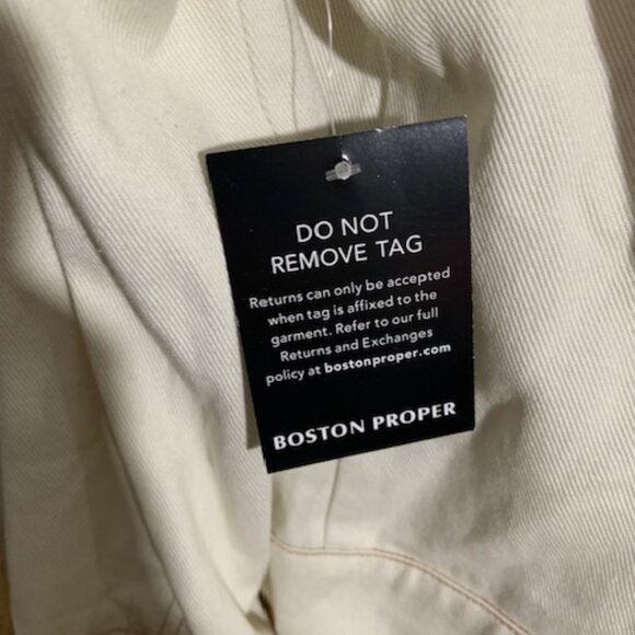 NWT Boston Proper Faux Fur Trim Denim Jacket - Size M - Picture 2 of 6